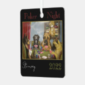 Pokerende Honden Metalen Ornament (Voorkant links)