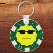 pokerface green sleutelhanger (Voorkant)