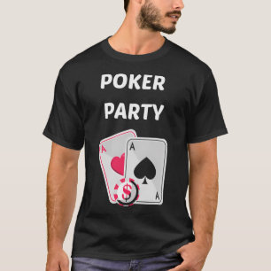 Pokerfeest kaartspel t-shirt