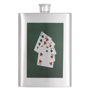 Pokerhanden - Drie van een soort - negen Heupfles