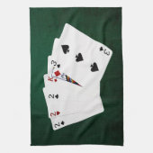 Pokerhanden - drie van een soort - twee theedoek (Verticaal)