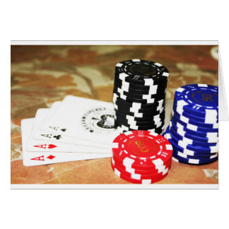 Pokerkaarten Azen Chips Gokken Casino Win Spel