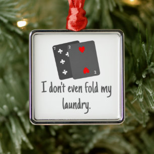 Pokerkaarten Humor Novelty Cadeau Metalen Ornament