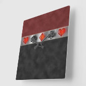 Pokerkaarten Suite Games Digital Black Suede Vierkante Klok (Hoek)
