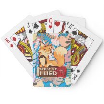 Pokerkaarten: Vertrouw Me Ik Loog (blauw)