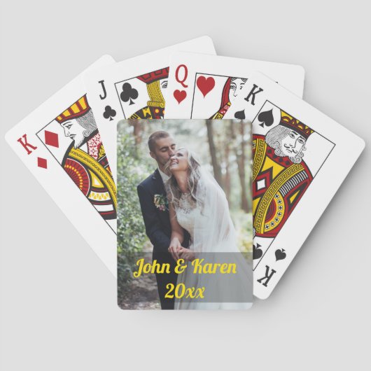 Pokerkaarten -  - Weddenfoto + tekst (Achterkant)