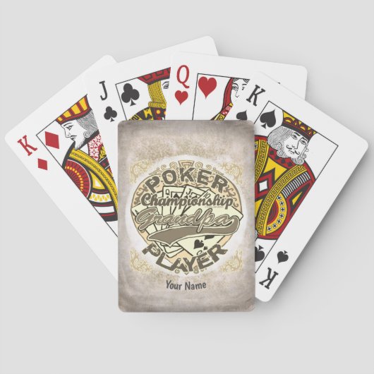 Pokerkampioen Opa Speelkaarten (Achterkant)