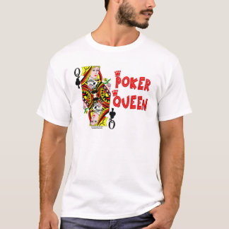 pokerkoningin van clubs t-shirt