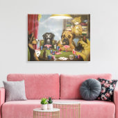 Pokerspeelhonden Canvas Afdruk (Insitu (Woonkamer))