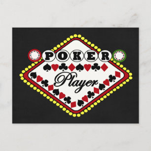 Pokerspeler Briefkaart