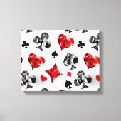 Pokerspeler Gokker Speelkaart Kleuren Las Vegas Canvas Afdruk (Voorkant)