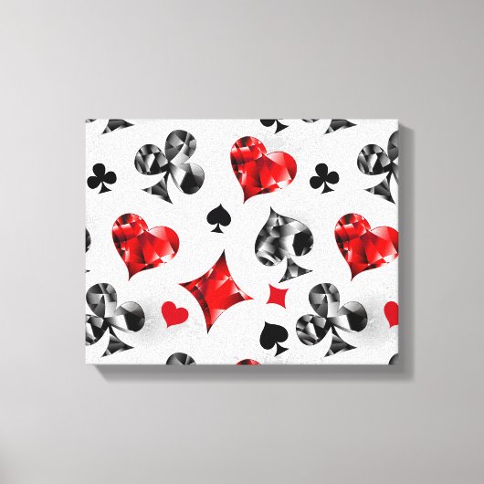 Pokerspeler Gokker Speelkaart Kleuren Las Vegas Canvas Afdruk (Voorkant)