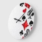 Pokerspeler Gokker Speelkaart Kleuren Las Vegas Grote Klok (Hoek)