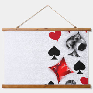 Pokerspeler Gokker Speelkaart Kleuren Las Vegas Hangend Wandkleed