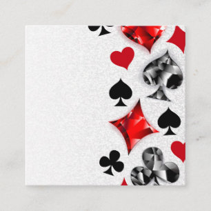 Pokerspeler Gokker Speelkaart Kleuren Las Vegas Informatiekaartje