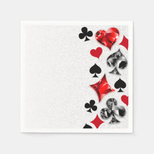 Pokerspeler Gokker Speelkaart Kleuren Las Vegas Servet