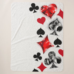 Pokerspeler Gokker Speelkaart Kleuren Las Vegas Sherpa Deken