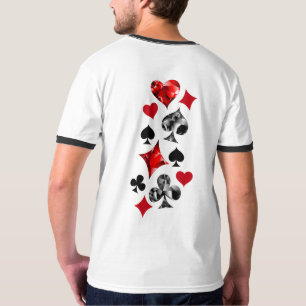 Pokerspeler Gokker Speelkaart Kleuren Las Vegas T-shirt