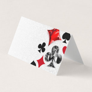Pokerspeler Gokker Speelkaart Kleuren Las Vegas Visitekaartjes