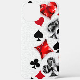 Pokerspeler Gokker Speelkaarten Kleuren Las Vegas iPhone 12 Pro Max Hoesje