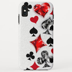 Pokerspeler Gokker Speelkaarten Kleuren Las Vegas iPhone XS Max Hoesje