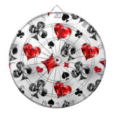 Pokerspeler Gokker Speelkaarten Kleuren Las Vegas Dartbord (Voorkant)