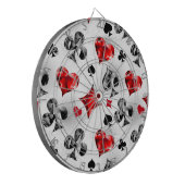 Pokerspeler Gokker Speelkaarten Kleuren Las Vegas Dartbord (Voorkant Links)