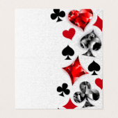 Pokerspeler Gokker Speelkaarten Kleuren Las Vegas Visitekaartjes (Buitenkant ongevouwen)