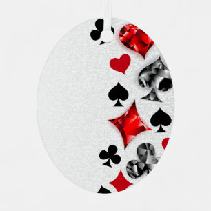 Pokerspeler Gokker Speelkaartsymbolen Las Vegas Metalen Ornament