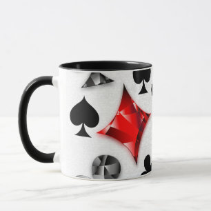 Pokerspeler Gokker Speelkaartsymbolen Las Vegas Mok