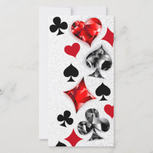 Pokerspeler Gokker Speelkaartsymbolen Las Vegas Save The Date
