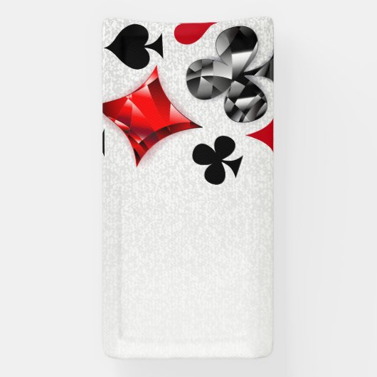 Pokerspeler Gokker Speelkaartsymbolen Las Vegas Spandoek (Verticaal)