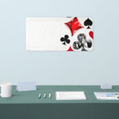 Pokerspeler Gokker Speelkaartsymbolen Las Vegas Spandoek (Beurs)