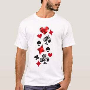 Pokerspeler Gokker Speelkaartsymbolen Las Vegas T-shirt