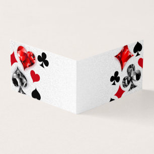 Pokerspeler Gokker Speelkaartsymbolen Las Vegas Visitekaartjes