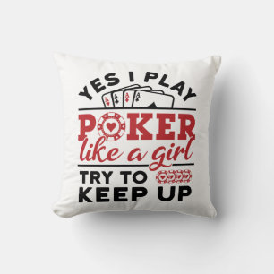 Pokerspeler Vrouwen spelen poker als een meisje Kussen
