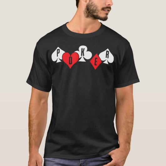 Pokersymbolen T-shirt (Voorkant)