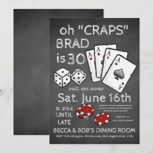 Pokerthemapartyuitnodiging Kaart
