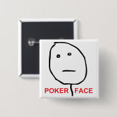 Pokerzijde (tekst) vierkante button 5,1 cm (Voorkant /achterkant)