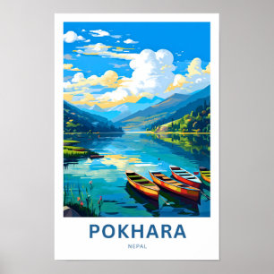 Pokhara Nepal Reisprint Poster