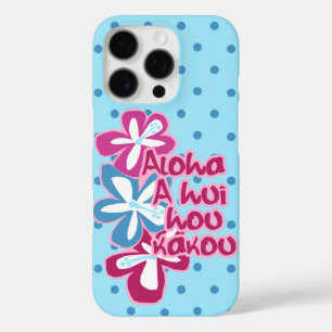 Pokii Hawaiian Aloha Hibiscus Polka Dot Turq iPhone 16 Pro Hoesje