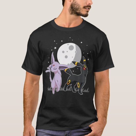 Pokmon - Hemelse Esperon en Umbreon T-shirt (Voorkant)