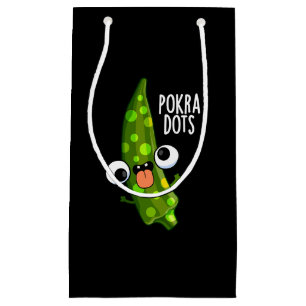 Pokra Stippen Funny Okra Pun Dark BG Klein Cadeauzakje