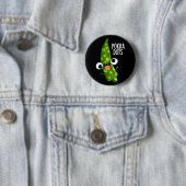 Pokra Stippen Funny Okra Pun Dark BG Ronde Button 5,7 Cm (In situ)