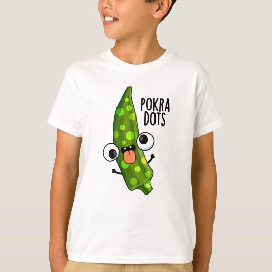 Pokra Stippen Funny Okra Pun T-shirt (Voorkant)