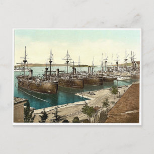 Pola, marinewerf, Istria, Oostenrijks-Hongaarse ze Briefkaart