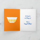  poladot mixing Bowls Custom Birthday Kaart (Binnen)