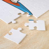 Polair beer als Snowboarder met Snowboard Legpuzzel (Zijkant)