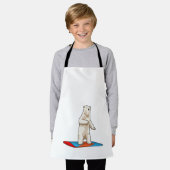 Polair beer als Snowboarder met Snowboard Schort (Gedragen)