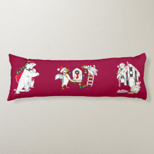 Polair Beer Beaver en Puffin Whimsical Lichaamskussen